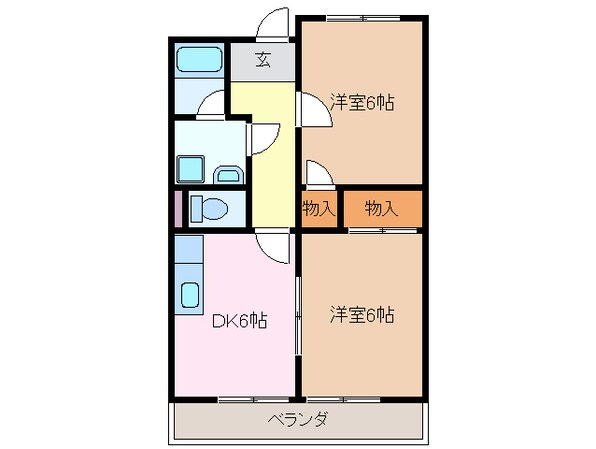 塩浜駅 徒歩29分 2階の物件間取画像